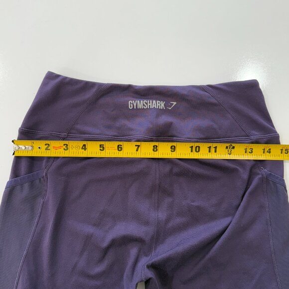 Gymshark Dry Full Length Leggings Purple Athletic Pants Cutout Mesh Size M - Picture 6 of 9
